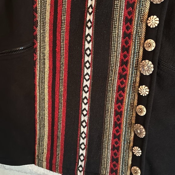 Leopards and Roses Short Fleece/Gheri Bone Button Jacket Size XL - Picture 11 of 11